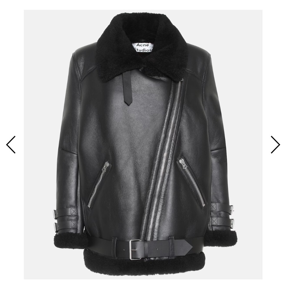 Acne Studios Velocite Leather and Shearling coat - Picture 1 of 12